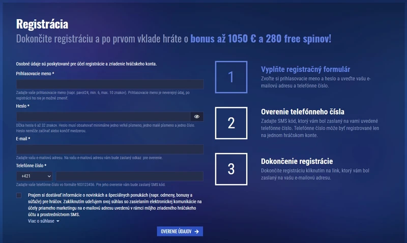 eTIPOS Registracia