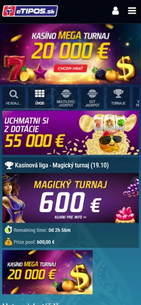 Tipos Casino mobilná verzia